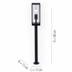 Borne lumineuse Paul-Neuhaus EMIL Anthracite, 1 lumière