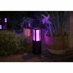 Borne lumineuse Philips Hue Ambiance White & Color Impress LED Noir, 1 lumière, Changeur de couleurs