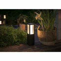 Borne lumineuse Philips Hue Ambiance White & Color Impress LED Noir, 1 lumière, Changeur de couleurs
