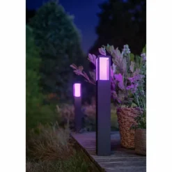 Borne lumineuse Philips Hue Ambiance White & Color Impress LED Noir, 1 lumière, Changeur de couleurs