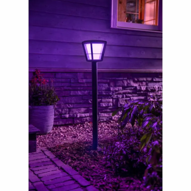 Borne lumineuse Philips Hue Ambiance White & Color Econic LED Noir, 1 lumière, Changeur de couleurs