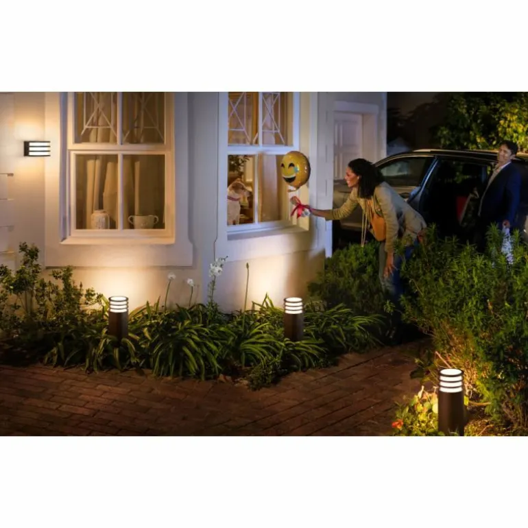 Borne lumineuse Philips Hue White Lucca LED Anthracite, 1 lumière