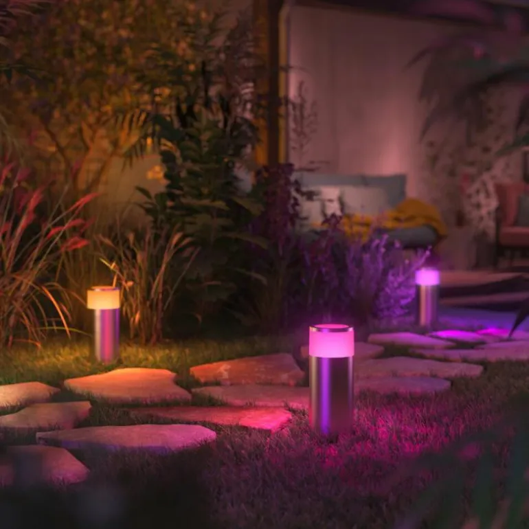 Borne lumineuse Philips Hue Calla LED Aluminium, 1 lumière, Changeur de couleurs