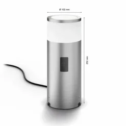 Borne lumineuse Philips Hue Calla LED Aluminium, 1 lumière, Changeur de couleurs