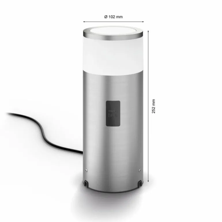 Borne lumineuse Philips Hue Calla LED Aluminium, 1 lumière, Changeur de couleurs