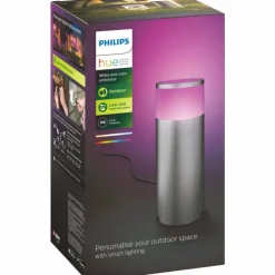 Borne lumineuse Philips Hue Calla LED Aluminium, 1 lumière, Changeur de couleurs