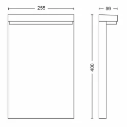 Borne lumineuse Philips Hue Nyro LED Noir, 1 lumière, Changeur de couleurs