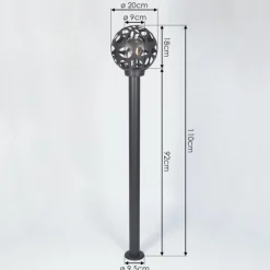 Borne lumineuse Saaseg Noir, 1 lumière