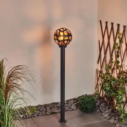 Borne lumineuse Saaseg Noir, 1 lumière