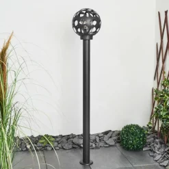 Borne lumineuse Saaseg Noir, 1 lumière