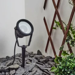 Borne lumineuse Sempach LED Noir, 1 lumière, Changeur de couleurs