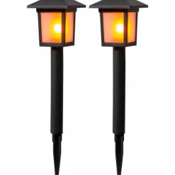 Borne lumineuse set x 2 Eglo Z_SOLAR LED Noir, 2 lumières