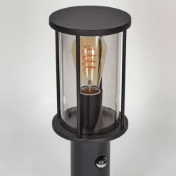 Borne lumineuse Sumalao Noir, 1 lumière, Détecteur de mouvement