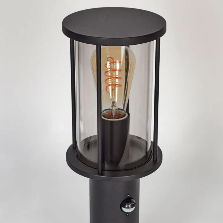 Borne lumineuse Sumalao Noir, 1 lumière, Détecteur de mouvement