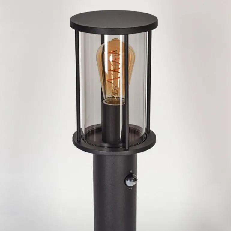 Borne lumineuse Sumalao Noir, 1 lumière, Détecteur de mouvement