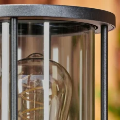 Borne lumineuse Sumalao Noir, 1 lumière, Détecteur de mouvement