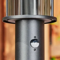 Borne lumineuse Sumalao Noir, 1 lumière, Détecteur de mouvement