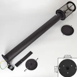 Borne lumineuse Sumalao Noir, 1 lumière, Détecteur de mouvement