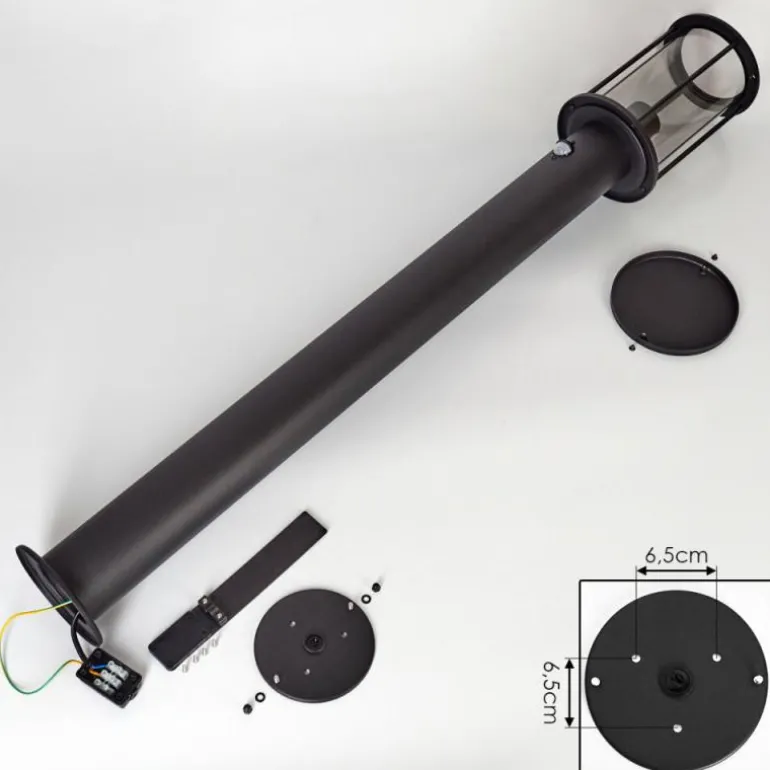 Borne lumineuse Sumalao Noir, 1 lumière, Détecteur de mouvement