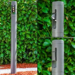 Borne lumineuse TETLIN LED Anthracite, 3 lumières