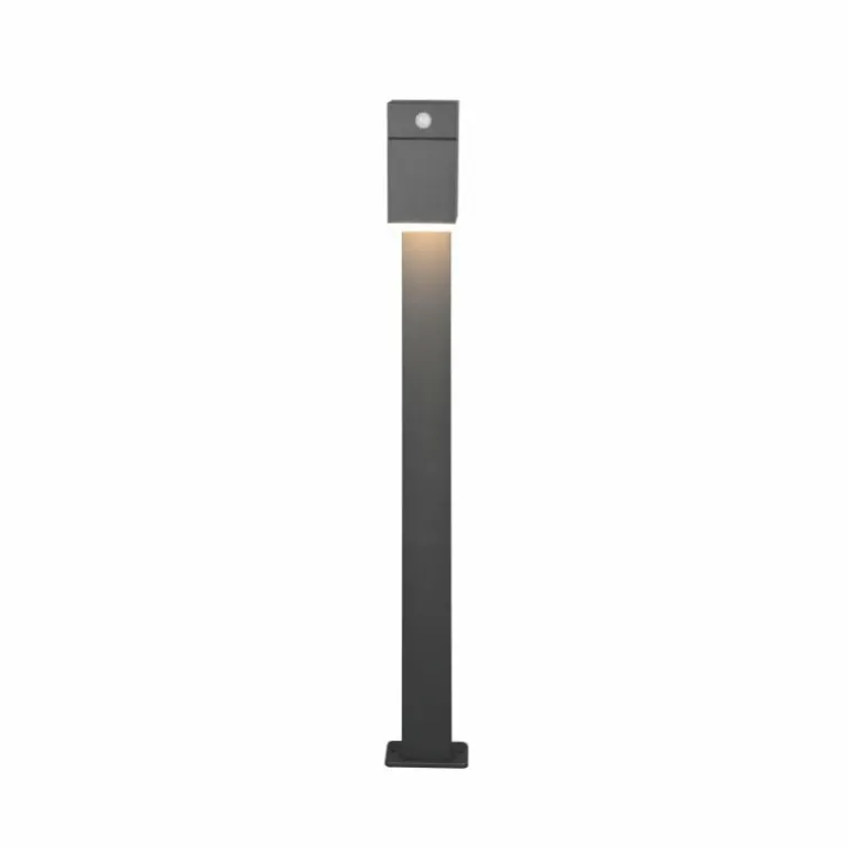 Borne lumineuse Trio Avon LED Anthracite, 1 lumière, Détecteur de mouvement