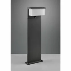 Borne lumineuse Trio Nestos LED Anthracite, 1 lumière, Détecteur de mouvement