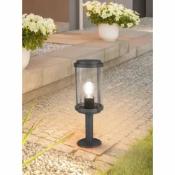 Borne lumineuse Trio Tanaro Anthracite, 1 lumière