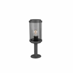 Borne lumineuse Trio Tanaro Anthracite, 1 lumière