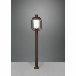 Borne lumineuse Trio Tuela Rouille, 1 lumière