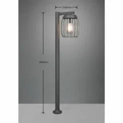 Borne lumineuse Trio-Leuchten Tuela Anthracite, 1 lumière