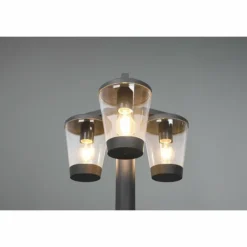 Borne lumineuse Trio-Leuchten Cavado Anthracite, 3 lumières