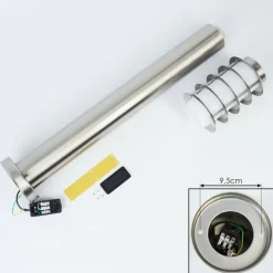 Borne lumineuse Tunes Nickel mat, 1 lumière