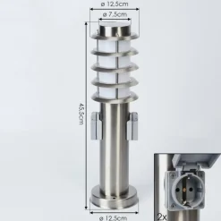 Borne lumineuse Tunes Nickel mat, 1 lumière