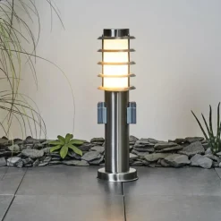 Borne lumineuse Tunes Nickel mat, 1 lumière