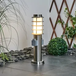 Borne lumineuse Tunes Nickel mat, 1 lumière