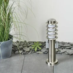 Borne lumineuse Tunes Nickel mat, 1 lumière