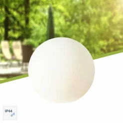 Boule lumineuse Brilliant Garden Blanc, 1 lumière