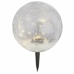 boule lumineuse Globo Solar LED Noir, 20 lumières