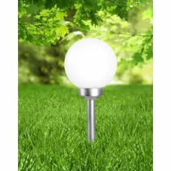 boule lumineuse Globo Solar LED Argenté, 1 lumière