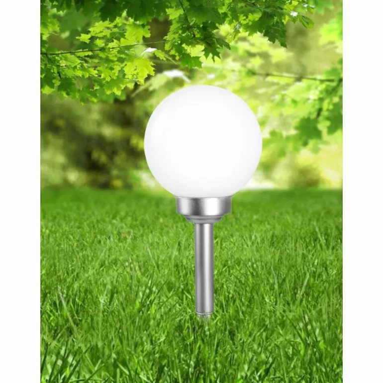 boule lumineuse Globo Solar LED Argenté, 1 lumière