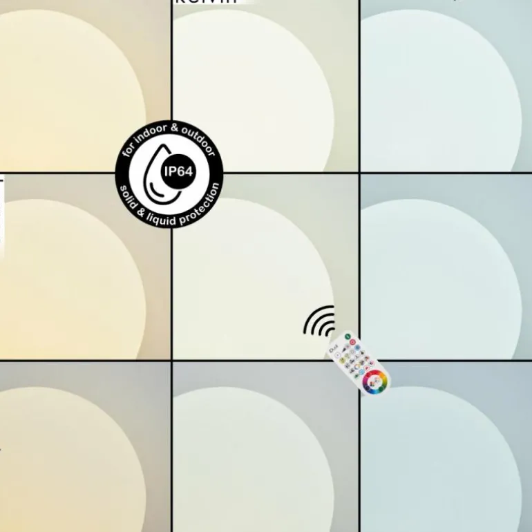 boule lumineuse iDual Diana LED Nickel mat, 1 lumière, Télécommandes, Changeur de couleurs