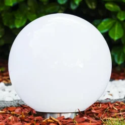 boule lumineuse Solar LED Acier inoxydable, 2 lumières