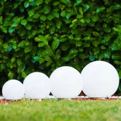 boule lumineuse Solar LED Acier inoxydable, 2 lumières