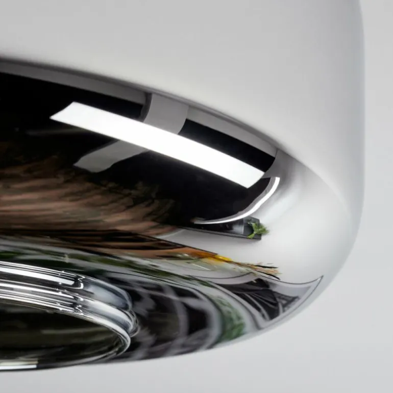 Boza Plafonnier, Boule lumineuse Chrome, Fumé, 1 lumière