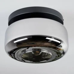 Boza Plafonnier, Boule lumineuse Chrome, Fumé, 1 lumière