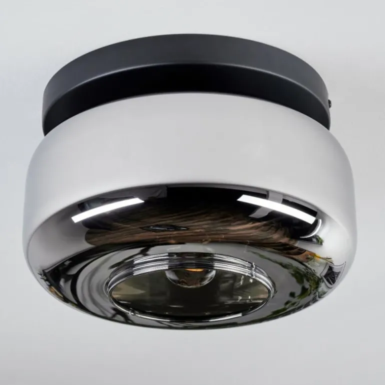 Boza Plafonnier, Boule lumineuse Chrome, Fumé, 1 lumière