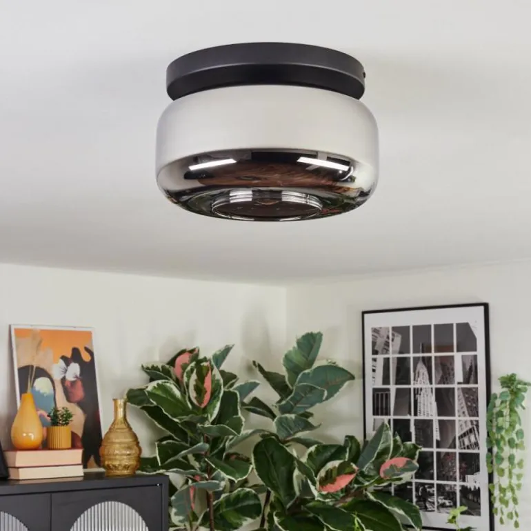 Boza Plafonnier, Boule lumineuse Chrome, Fumé, 1 lumière