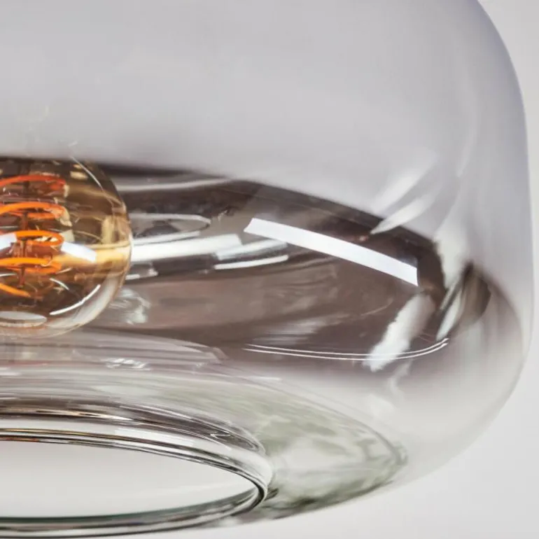 Boza Plafonnier Chrome, Clair, Fumé, 1 lumière