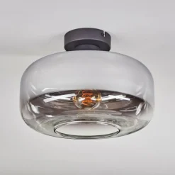 Boza Plafonnier Chrome, Clair, Fumé, 1 lumière