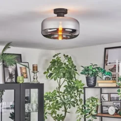 Boza Plafonnier Chrome, Fumé, 1 lumière